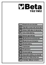 Предварительный просмотр 1 страницы Beta 1921M2 Operation Manual And Instructions