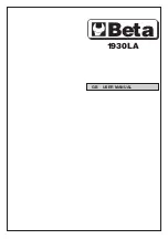 Beta 1930LA User Manual preview