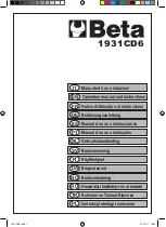 Beta 1931CD6 Operation Manual And Instructions preview