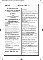 Предварительный просмотр 9 страницы Beta 1934BV Instructions Manual