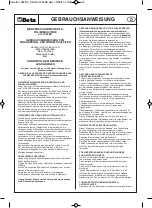 Предварительный просмотр 13 страницы Beta 1934BV Instructions Manual