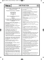 Предварительный просмотр 23 страницы Beta 1934BV Instructions Manual