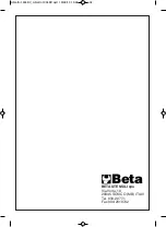 Предварительный просмотр 33 страницы Beta 1934BV Instructions Manual