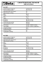 Preview for 2 page of Beta 310/1 Operation Manual And Instructions