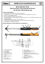 Preview for 46 page of Beta 599 DGT-A/20 Instructions For Use Manual