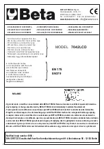 Preview for 2 page of Beta 7042LCD Instructions For Use Manual