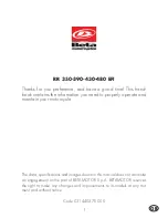 Preview for 1 page of Beta RR 350 EFI Operating Instructions Manual