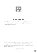 Preview for 73 page of Beta RR 390 Manual