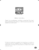 Preview for 2 page of Beta Urban 125 Service Manual