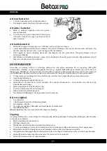 Preview for 13 page of Betax PRO DBB0204 Operating Instruction