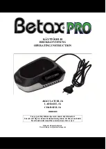 Предварительный просмотр 1 страницы Betax PRO DBB0208 Operating Instructions Manual