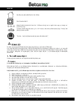 Предварительный просмотр 3 страницы Betax PRO DBB0208 Operating Instructions Manual