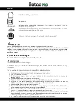 Предварительный просмотр 6 страницы Betax PRO DBB0208 Operating Instructions Manual