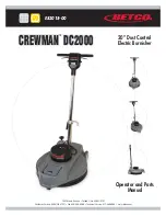 Preview for 1 page of BETCO Crewman DC200 Operator'S Manual