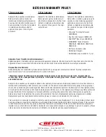 Preview for 40 page of BETCO E12309-00 Operator And Parts Manual