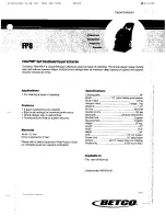 Preview for 1 page of BETCO FiberPRO 8 BFP8 Operating Instructions Manual