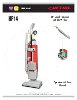 Предварительный просмотр 1 страницы BETCO HF14 Operator And Parts Manual