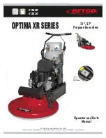 Preview for 1 page of BETCO Optima XR 21 Operator And Parts Manual