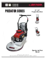 BETCO PREDATOR SERIESE Operator And Parts Manual preview