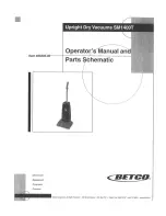 BETCO SM1400T Operator'S Manual And Parts Schematic предпросмотр