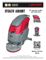 Предварительный просмотр 1 страницы BETCO Stealth ASD20BT Operator And Parts Manual