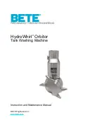 BETE HydroWhirl Orbitor Instruction And Maintenance Manual предпросмотр