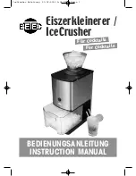 Betec IceCrusher Instruction Manual preview