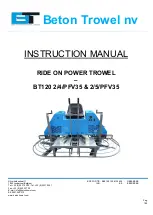 Preview for 1 page of Beton Trowel BT120-2/4/HPFV35 Instruction Manual