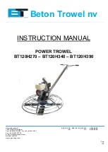 Beton Trowel BT120H270 Instruction Manual preview