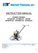 Preview for 1 page of Beton Trowel BT90E Instruction Manual