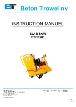 Beton Trowel BTCS500 Instruction Manual предпросмотр