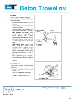 Предварительный просмотр 15 страницы Beton Trowel BTCS500 Instruction Manual