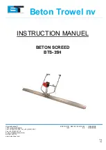 Beton Trowel BTS-35H Instruction Manual preview