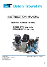 Beton Trowel RIDE ON BT900 2PFH Instruction Manual preview