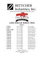 BETTCHER INDUSTRIES 1000M2 Operating Instructions And Spare Parts Lists preview