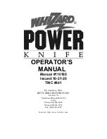 BETTCHER INDUSTRIES Whizard Power Knife 109496 Operator'S Manual предпросмотр