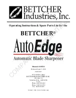 Preview for 1 page of Bettcher AutoEdge Operating Instructions/Spare Parts List