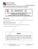 Preview for 8 page of Bettcher AutoEdge Operating Instructions/Spare Parts List