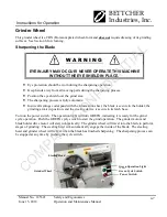 Preview for 21 page of Bettcher AutoEdge Operating Instructions/Spare Parts List