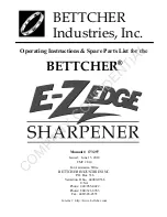 Предварительный просмотр 1 страницы Bettcher E-Z EDGE 1000 Operating Instructions Manual