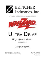Bettcher Ultra Drive UN-99 Operating Instructions And Spare Parts Lists preview