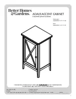 Preview for 1 page of Better Homes and Gardens ADAIR BH47-021-199-06 Assembly Instructions Manual