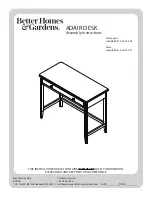 Better Homes and Gardens ADAIR BH47-084-599-06 Assembly Instructions Manual предпросмотр