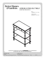 Better Homes and Gardens ADRIANA BH17-021-199-28 Assembly Instructions Manual preview