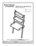 Better Homes and Gardens BEDFORD BH17-084-599-03 Assembly Instructions Manual preview