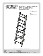 Better Homes and Gardens BH17-084-199-11 Assembly Instructions Manual предпросмотр