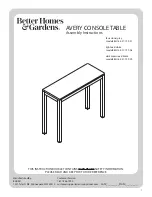 Предварительный просмотр 1 страницы Better Homes and Gardens BH18-021-199-07 Assembly Instructions Manual