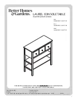 Preview for 1 page of Better Homes and Gardens BH47-084-899-05 Assembly Instructions Manual