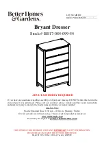 Предварительный просмотр 1 страницы Better Homes and Gardens Bryant Dresser Instruction Booklet