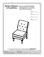 Preview for 7 page of Better Homes and Gardens COLETTE BH17-021-099-76 Assembly Instructions Manual